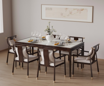 New Chinese Style Dining Table And Chairs-ID:415170241