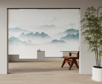 New Chinese Style Door Curtain-ID:991658934