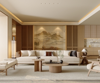 New Chinese Style A Living Room-ID:372412923