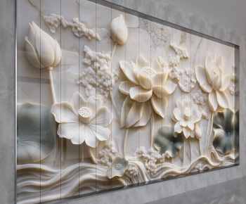 New Chinese Style TV Wall-ID:365300891