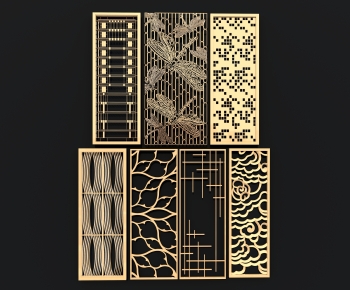 New Chinese Style Metal Screen Partition-ID:854799998