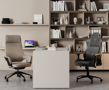 Modern Office Desk And Chair-ID:183379758