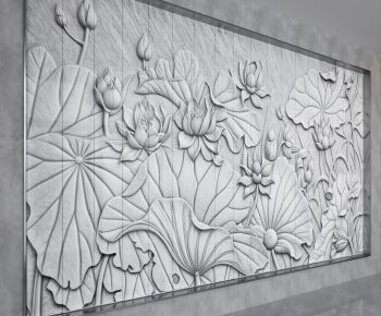 New Chinese Style TV Wall-ID:780292994