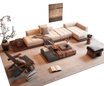 Wabi-sabi Style Sofa Combination-ID:951339968