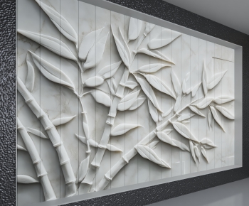 New Chinese Style TV Wall-ID:605943925