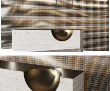 Modern Reception Desk-ID:741154915