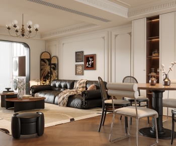 French Style A Living Room-ID:411401032