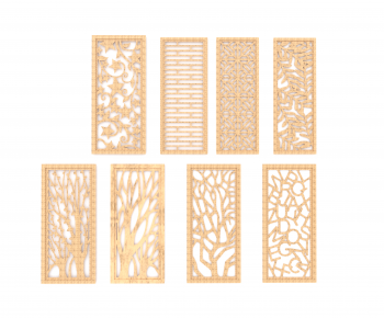 Modern Wooden Screen Partition-ID:721142051