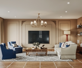 French Style A Living Room-ID:591061125