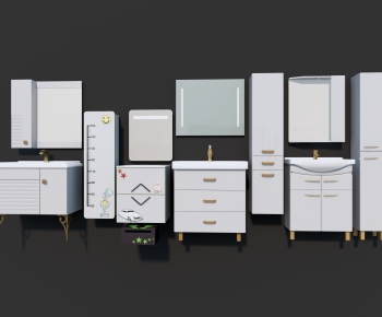 Modern Bathroom Cabinet-ID:217423924