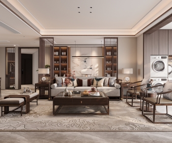 New Chinese Style A Living Room-ID:312993057
