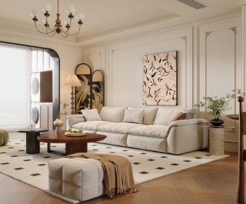 French Style A Living Room-ID:736346961