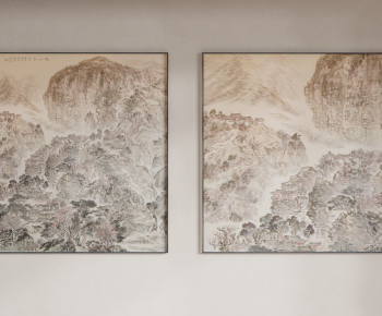 新中式装饰挂画组合-ID:627541075