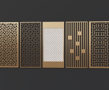 New Chinese Style Metal Screen Partition-ID:206985958