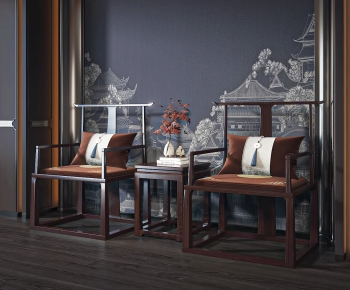 New Chinese Style Lounge Chair-ID:553355938