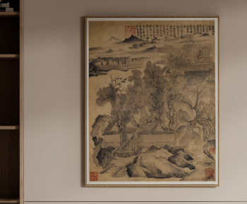 新中式装饰挂画-ID:185471069