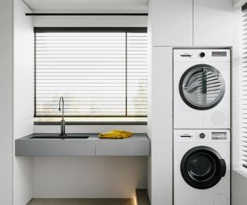 Modern Laundry Cabinet-ID:437290911