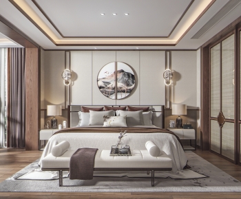 New Chinese Style Bedroom-ID:427774917