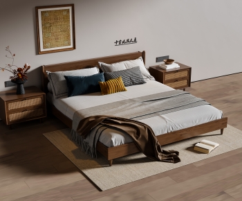 Modern Double Bed-ID:890167005