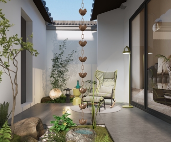 New Chinese Style Courtyard/landscape-ID:389880908