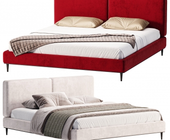 Modern Double Bed-ID:957291168