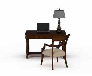 American Style Computer Desk And Chair-ID:112303029