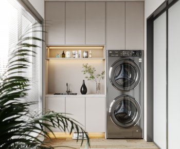 Modern Balcony Laundry Room-ID:577171097
