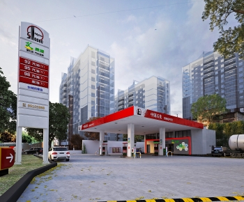 Modern Gas Station-ID:755104068