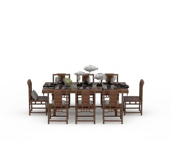 New Chinese Style Dining Table And Chairs-ID:467876912