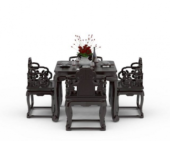 Chinese Style Dining Table And Chairs-ID:105900844
