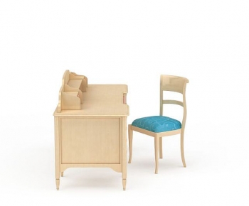 Simple European Style Computer Desk And Chair-ID:859786998