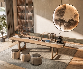 New Chinese Style Tea Tables And Chairs-ID:506875991