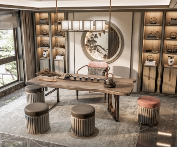 New Chinese Style Tea Tables And Chairs-ID:672569043