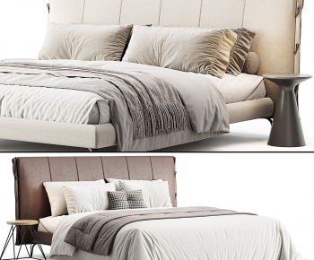 Modern Double Bed-ID:809221989