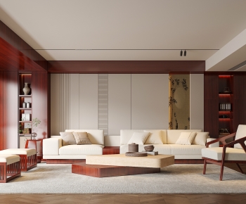 New Chinese Style A Living Room-ID:238621007