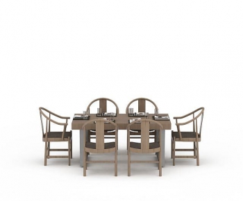 New Chinese Style Dining Table And Chairs-ID:256659988