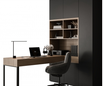 Modern Computer Desk And Chair-ID:878686905