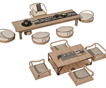 New Chinese Style Tea Tables And Chairs-ID:683095931
