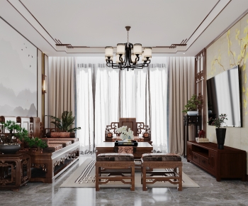 Chinese Style A Living Room-ID:850917108