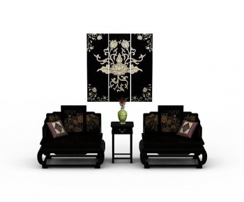 Chinese Style Single Sofa-ID:568929916