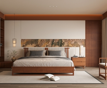 New Chinese Style Bedroom-ID:996918924