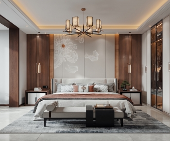New Chinese Style Bedroom-ID:675616988