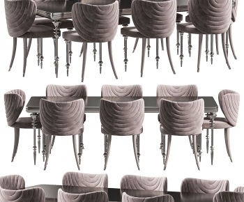 American Style Dining Table And Chairs-ID:756100898