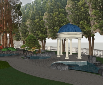 European Style Courtyard/landscape-ID:255551104