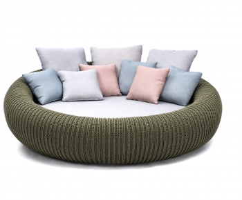 Modern Round Bed-ID:935194973