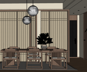 New Chinese Style Dining Room-ID:850739969