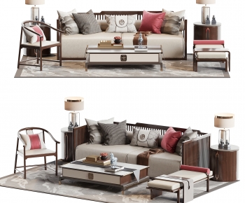 New Chinese Style Sofa Combination-ID:266417031