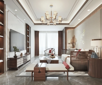 New Chinese Style A Living Room-ID:220143081