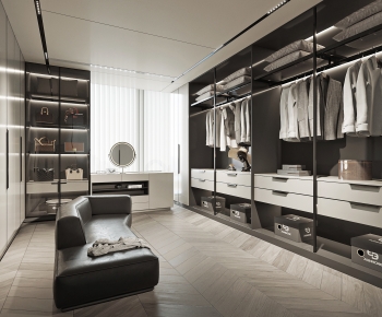 Modern Clothes Storage Area-ID:846333984