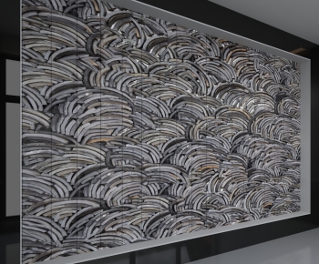 New Chinese Style TV Wall-ID:342051032